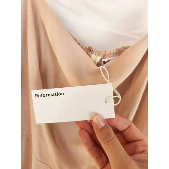Reformation Ingrid Dress Tan/ Nude Size 10 - Picture 5 of 7